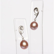 925 Boucles d&#39;oreilles en perles d&#39;eau douce en argent (ER1429)